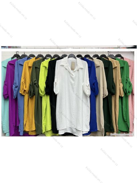 Šaty oversize krátký rukáv dámské (XL/2XL ONE SIZE) ITALSKá MóDA IMWD23505