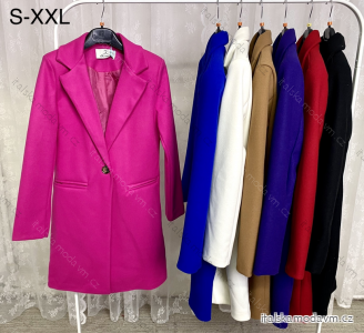 Kabát flaušový dlouhý rukáv dámský (S-2XL) ITALSKÁ MÓDA IMPLP2373300014