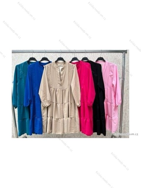Šaty oversize dlhý rukáv dámske (S/M ONE SIZE) TALIANSKA MÓDA IMWY23052