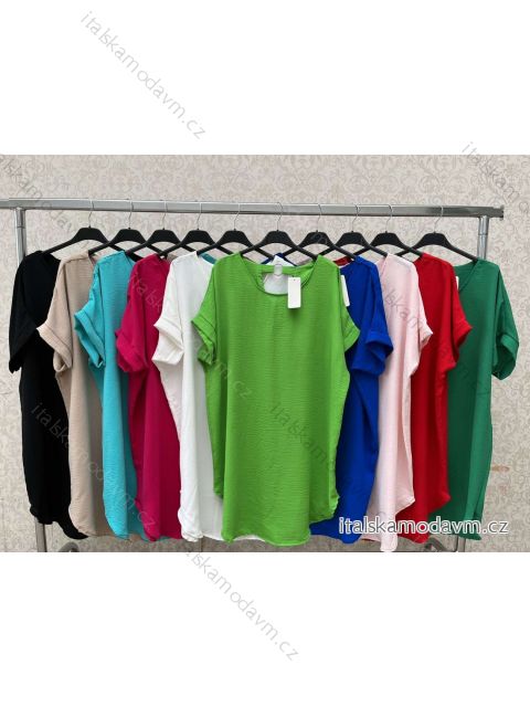 Šaty oversize krátky rukáv dámske (S/M ONE SIZE) TALIANSKA MÓDA IMWY23061