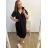 Šaty oversize krátky rukáv dámske nadrozmer (3XL/4XL ONE SIZE) TALIANSKA MóDA IMC23132/DU 3XL/4XL petrolejová