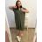 Šaty oversize krátky rukáv dámske nadrozmer (3XL/4XL ONE SIZE) TALIANSKA MóDA IMC23132/DU 3XL/4XL petrolejová