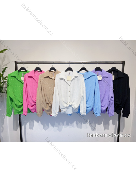 Košeľa dlhý rukáv dámska (S/M ONE SIZE) TALIANSKA MÓDA IMPLM2380303