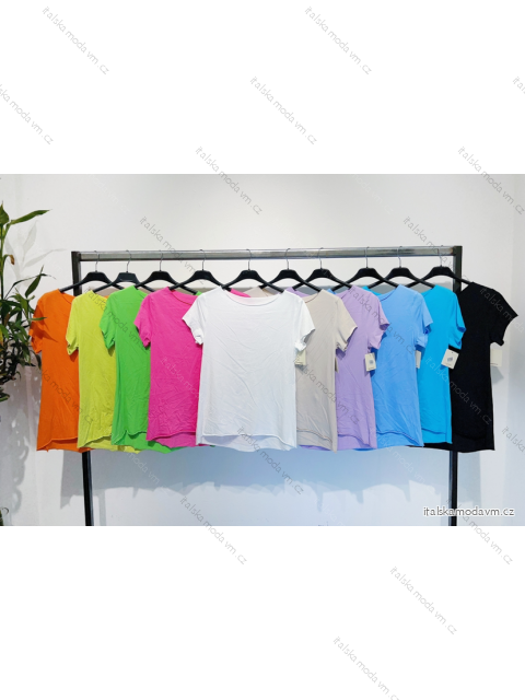 Tričko krátky rukáv dámske (S/M ONE SIZE) TALIANSKA MÓDA IMPLM23802980