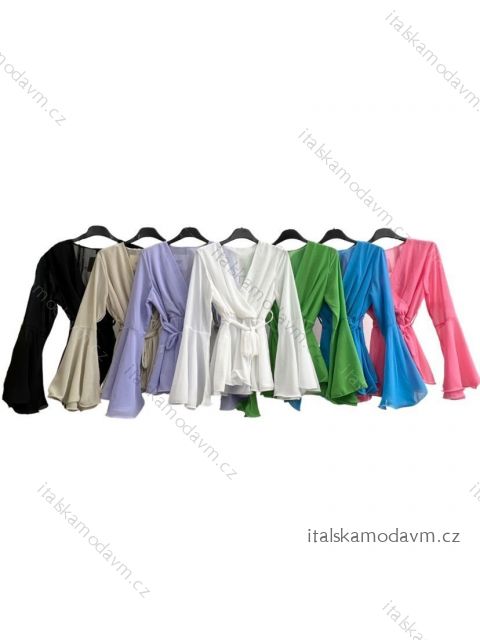 Tunika/halenka dlouhý rukáv dámská (S/M ONE SIZE) ITALSKÁ MÓDA IMPLM2330269