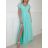 Šaty dlhé elegantné spoločenské krátky rukáv dámske (S/M ONE SIZE) TALIANSKA MÓDA IMPBB23B23384