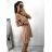 Šaty carmen krátké elegantné bez rukávov dámske (S/M ONE SIZE) TALIANSKA MóDA IMM2251300fs/DR staroružová S/M