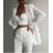 Souprava elegantní kalhoty, sako a top dámská (S-XL) ITALSKÁ MÓDA IMPGM233790-06 béžová M
