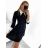 Šaty Wednesday dlouhý rukáv dámské (S/M ONE SIZE) ITALSKÁ MÓDA LIMWGS23564