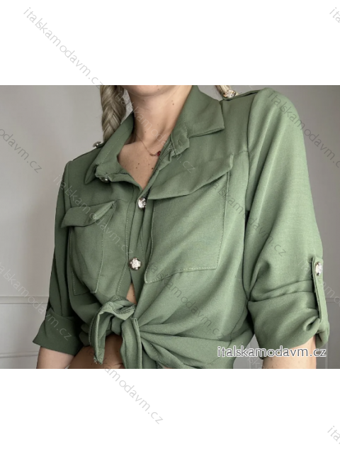 Košile dlouhý rukáv dámská (S/M ONE SIZE) ITALSKÁ MÓDA IMPBB23E89119