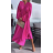 Šaty dlhé elegantný dlhý rukáv dámske (S/M ONE SIZE) TALIANSKA MÓDA IMPGM2323068