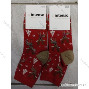 Ponožky vánoční veselé slabé dámské sob (35-37, 38-40) POLSKÁ MÓDA DPP21460