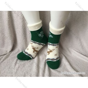 Ponožky vánoční teplé termo dámské (36-40) POLSKÁ MODA DPP22267
