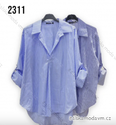 Košile dlouhý rukáv dámská proužek (S/M ONE SIZE) ITALSKÁ MÓDA IMPHD232311