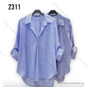 Košile dlouhý rukáv dámská proužek (S/M ONE SIZE) ITALSKÁ MÓDA IMPHD232311