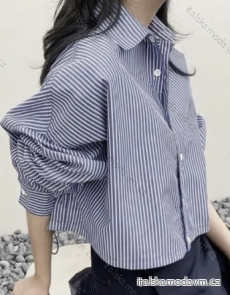 Košile dlouhý rukáv dámská proužek (S/M ONE SIZE) ITALSKÁ MÓDA IMPHD23221274