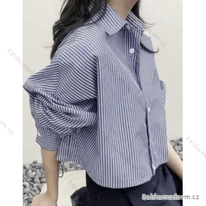 Košile dlouhý rukáv dámská proužek (S/M ONE SIZE) ITALSKÁ MÓDA IMPHD23221274