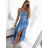 Šaty dlouhé elegantní společenské na ramínka dámské (S/M/L ONE SIZE) ITALSKÁ MÓDA IMPBB23B23376