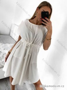 Šaty krátký rukáv dámské nadrozměr (XL/2XL ONE SIZE) ITALSKÁ MÓDA IM423111/DU