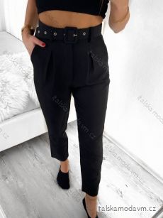 Kalhoty dlouhé s páskem dámské (S-XL) ITALSKÁ MÓDA IMPGM237884-06