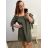 Šaty krátký rukáv dámské nadrozměr (XL2XL/3XL ONE SIZE) ITALSKá MóDA IM423040