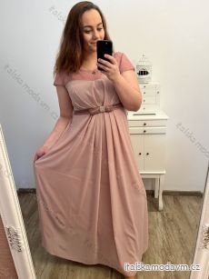 Šaty plesové elegantní společenské rukáv dámské nadrozměr (L/XL ONE SIZE) ITALSKÁ MÓDA IMM23FRANCESCA/DUR