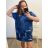 Šaty oversize krátký rukáv dámské nadrozměr (3XL/4XL/5XL ONE SIZE) ITALSKÁ MÓDA IMD23STELLA/DU 4XL/5XL červená