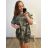 Šaty oversize krátký rukáv dámské nadrozměr (3XL/4XL/5XL ONE SIZE) ITALSKÁ MÓDA IMD23STELLA/DU 4XL/5XL červená