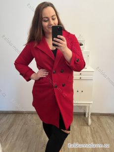 Kabát dlouhý rukáv dámská nadrozměr (XL/2XL ONE SIZE) ITALSKÁ MÓDA IM423MARINO