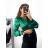 Body alá blúzka elegantný saténové dlhý rukáv dámske (S/M ONE SIZE) TALIANSKA MÓDA IMM2333030/DU S/M ružová