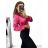 Body alá blúzka elegantný saténové dlhý rukáv dámske (S/M ONE SIZE) TALIANSKA MÓDA IMM2333030/DU S/M ružová