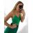 Body tielko elegantné čipkované dámske (S / M ONE SIZE) TALIANSKÁ MÓDA IMM22291/DU S/M červená