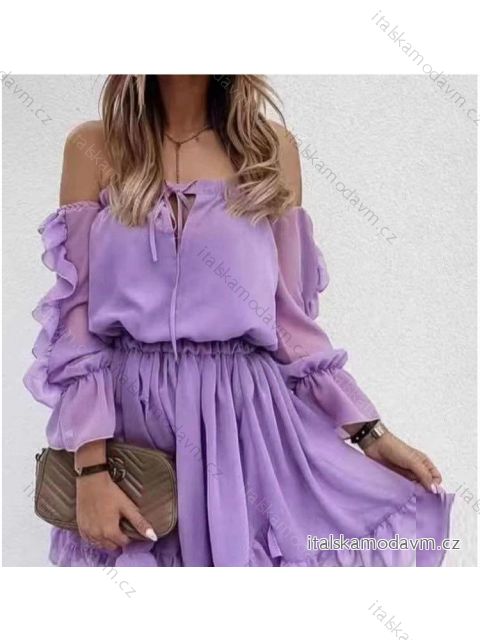 Šaty elegantní carmen přes ramena dámské (S/M ONE SIZE) ITALSKÁ MÓDA IMWD211667