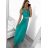 Šaty dlhé spoločenské elegantné bez rukávov dámske (S/M ONE SIZE) TALIANSKA MÓDA IMPSH223598
