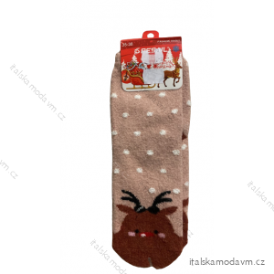Ponožky teplé zdravotní vánoční veselé dámské (35-42) PESAIL PES20SD11
