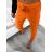 Kalhoty dlouhé strečové dámské (S/M ONE SIZE) ITALSKá MóDA IM523002/DU S/M oranžová