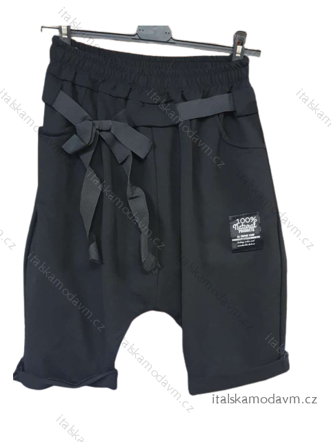 Kraťasy tepláky krátké dámské (S/M/L ONE SIZE) ITALSKÁ MODA IM4211024 Černá S/M