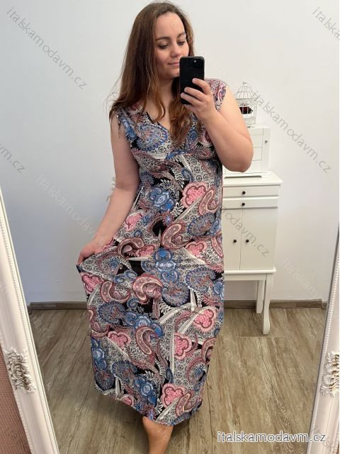 Šaty dlouhé elegantní icecool bez rukávu dámské (M/L, XL/XXL) AINUOSI  ITALSKÁ MODA IMB23GIRA-4/DU