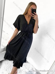 Šaty krátký rukáv dámské (S/M ONE SIZE) ITALSKÁ MÓDA IMPGM2310665