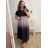 Šaty dlhé  krátky rukáv dámske nadrozmer (XL/2XL/3XL ONE SIZE) TALIANSKA MóDA IM423ANTICONA/DU 2XL/3XL ružová