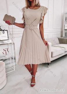 Šaty elegantní s páskem bez rukávu dámské (S/M ONE SIZE) ITALSKÁ MÓDA IMD23261