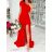 Šaty dlouhé společenské s odhaleným ramenem dámské (S/M ONE SIZE) ITALSKÁ MÓDA IMD23291