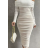 Šaty elegantní carmen dlouhý rukáv dámské (S/M ONE SIZE) ITALSKÁ MÓDA IMPCF236053