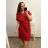 Šaty oversize bavlnené krátky rukáv dámske nadrozmer (2XL/3XL ONE SIZE) TALIANSKA MÓDA IMD23115