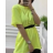 Šaty tunika prodloužená krátký rukáv dámská (S/M ONE SIZE) ITALSKÁ MÓDA IMPMG236836