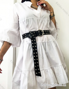 Šaty košilové dlouhý rukáv dámské (S/M ONE SIZE) ITALSKÁ MÓDA IMPMG2320611
