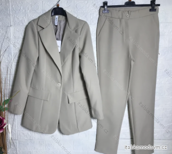 Souprava kalhoty a sako dlouhý rukáv dámská (S-XL) ITALSKÁ MÓDA IMPGM237879-3