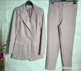Souprava kalhoty a sako dlouhý rukáv dámská (S-XL) ITALSKÁ MÓDA IMPGM237879-6