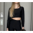Top croptop dlhý rukáv dámsky (S/M ONE SIZE) TALIANSKA MÓDA IMPBB23S4015