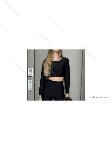 Top croptop dlouhý rukáv dámský (S/M ONE SIZE) ITALSKÁ MÓDA IMPBB23S4015